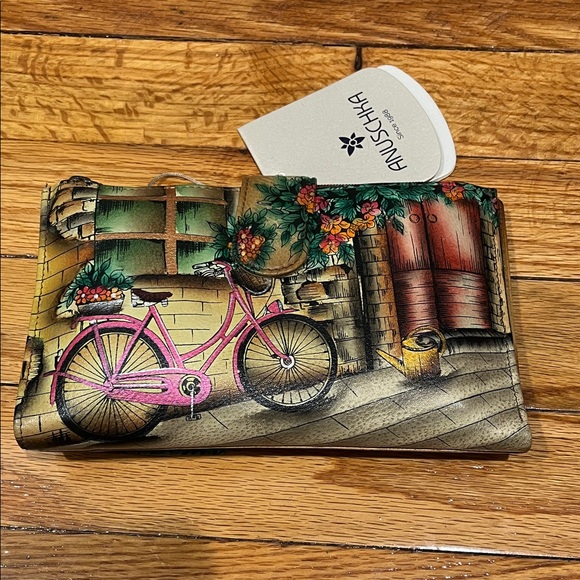 Anuschka Handbags - Anuschka Painted Leather Organizer Wallet on a String